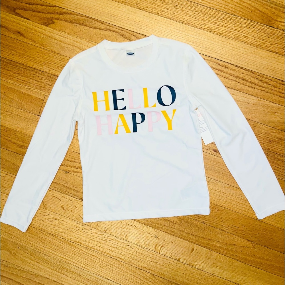 Old Navy White stretch Material Long Sleeve Shirt